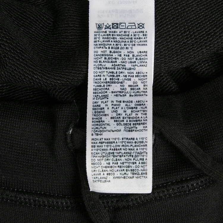 Pre Owned Dsquared2 Black Logo Print Cotton Joggers 16Yrs