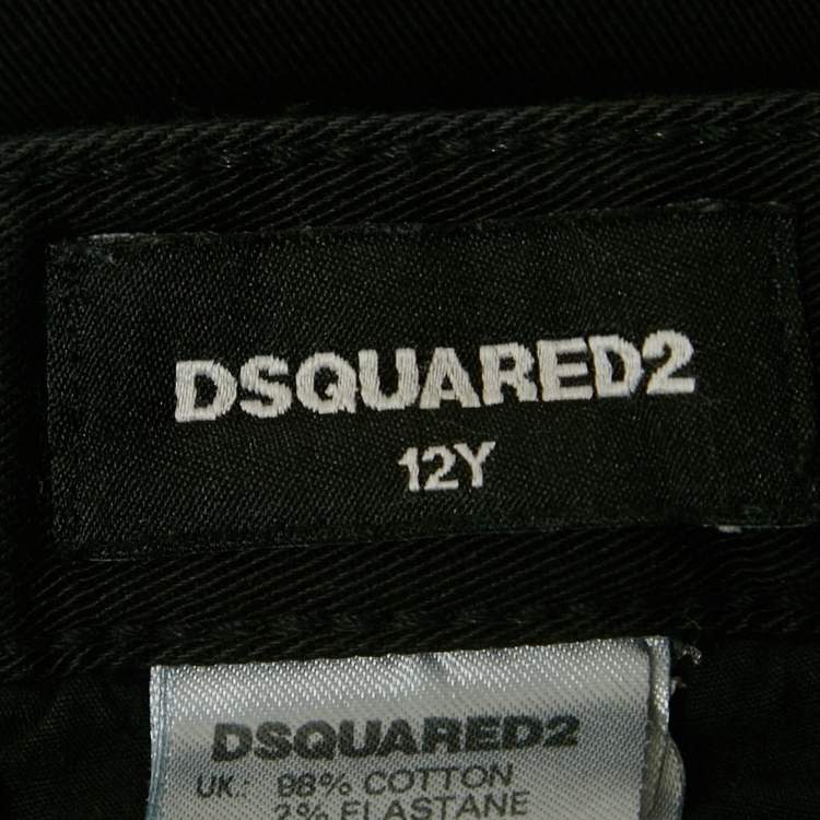 Pre Owned Dsquared2 Black Denim Skinny Jeans 12Yrs/Waist 26"