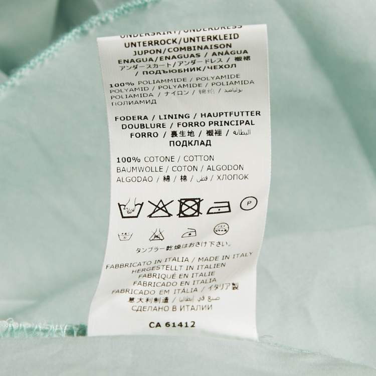Pre Owned Elie Saab Junior Mint Green Lurex Lace Trim Tulle Dress 8 Yrs