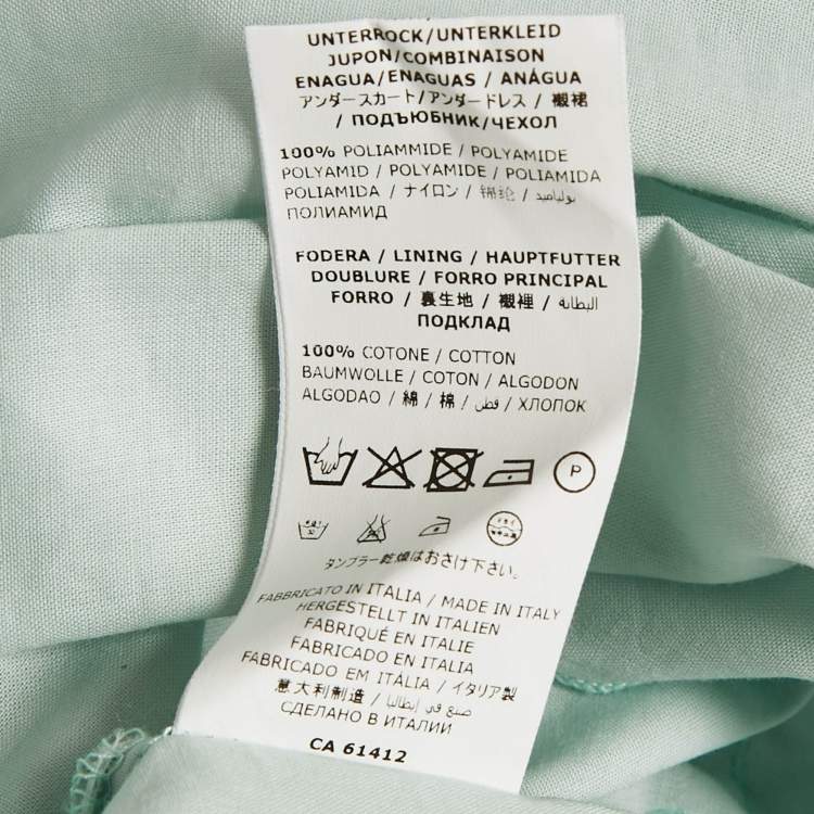 Pre Owned Elie Saab Kids Mint Green Lurex Lace Trim Tulle Dress 8Yrs