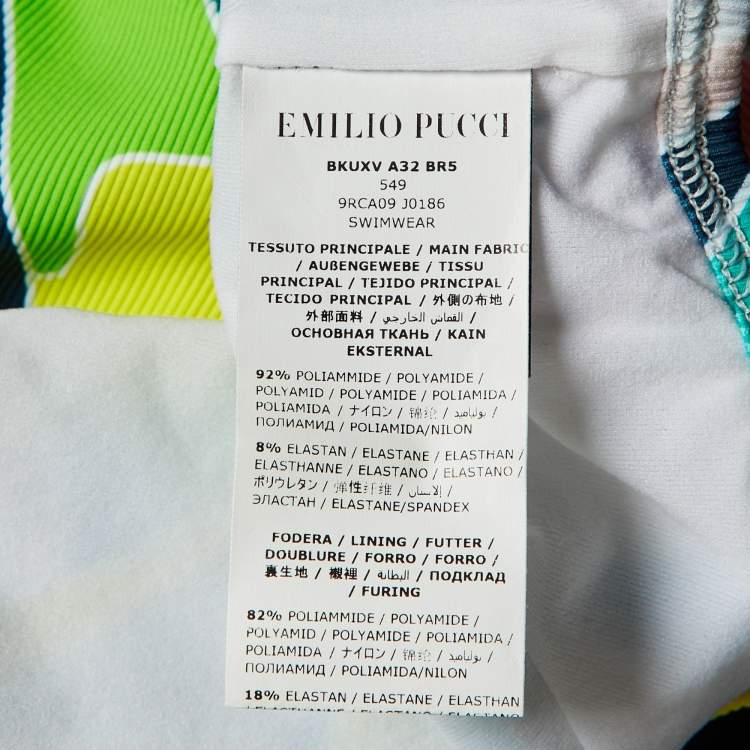 Pre Owned Emilio Pucci Multicolor Printed Knit Swimsuit 10 yrs
