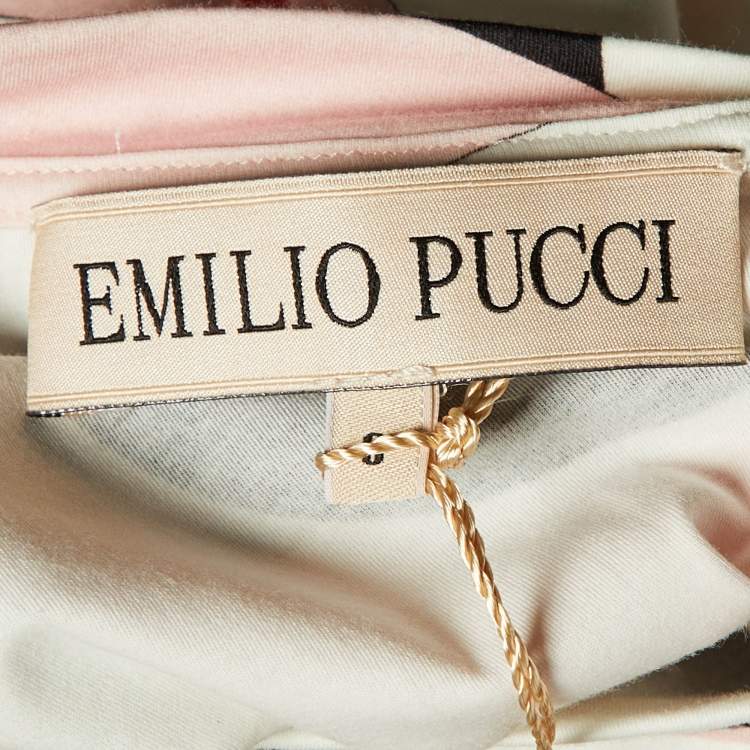 Pre Owned Emilio Pucci Kids Pink Iride Print Jersey Tunic Dress Size 6 Yrs