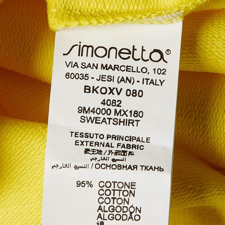 Pre Owned Emilio Pucci Kids Yellow Logo Print Cotton Sweatshirt Size 10 Yrs