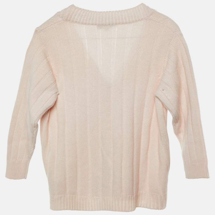 Pre Owned Emilio Pucci Kids Pink Wool Knit Cardigan Size 6 Yrs