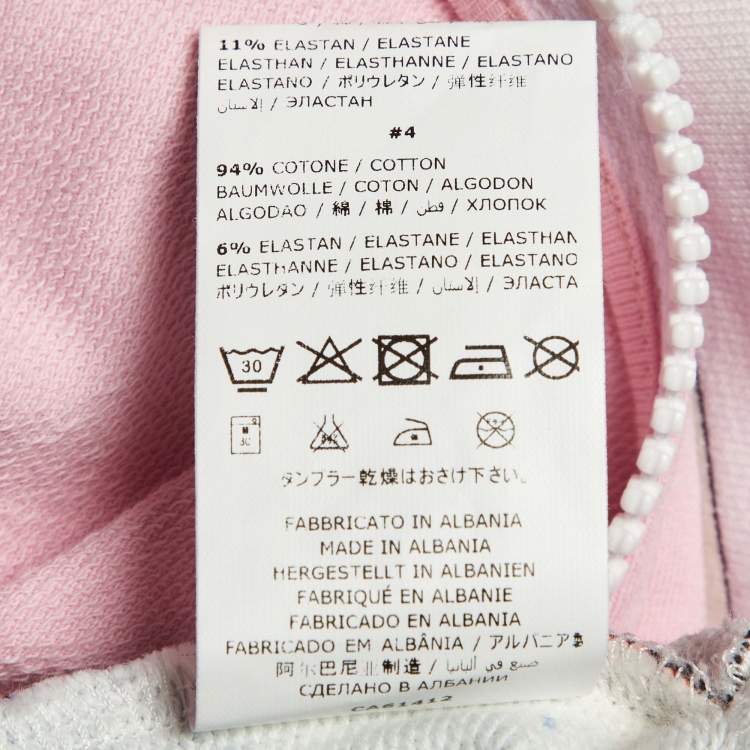 Pre Owned Emilio Pucci Kids Pink/Blue Printed Cotton Zip Up Hoodie Size 4 Yrs