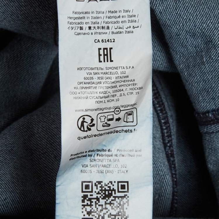 Pre Owned Emilio Pucci Blue Denim Sleeveless Dress 10 Yrs