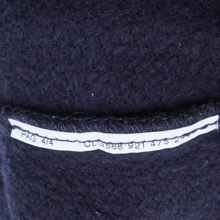 Pre Owned Emporio Armani Kids Navy Blue Cotton Jersey Hooded Jacket 12 Yrs 