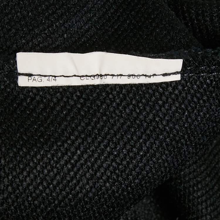 Pre Owned Emporio Armani Kids Black Cotton Knit Hooded Jacket 6 Yrs