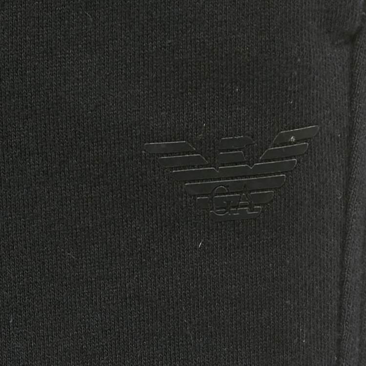 Pre Owned Emporio Armani Kids Black Cotton Knit Jogger Pants 5 Yrs