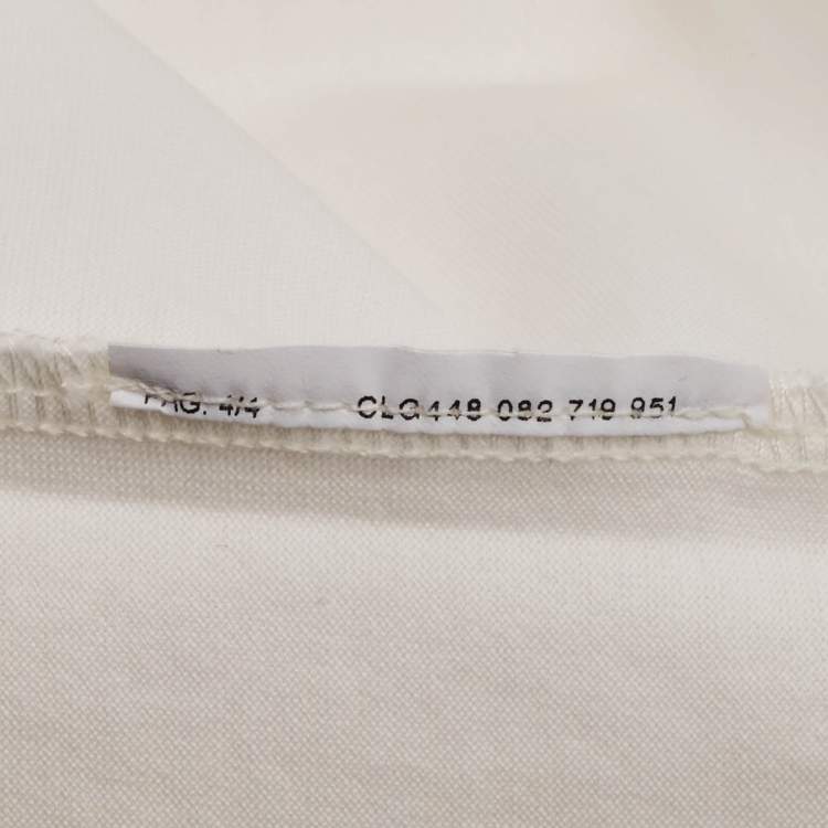 Pre Owned Emporio Armani Kids White Logo Printed Jersey T-Shirt 7 Yrs