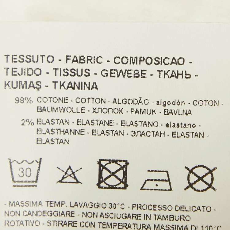 Pre Owned Emporio Armani White Denim Pants 10 Years