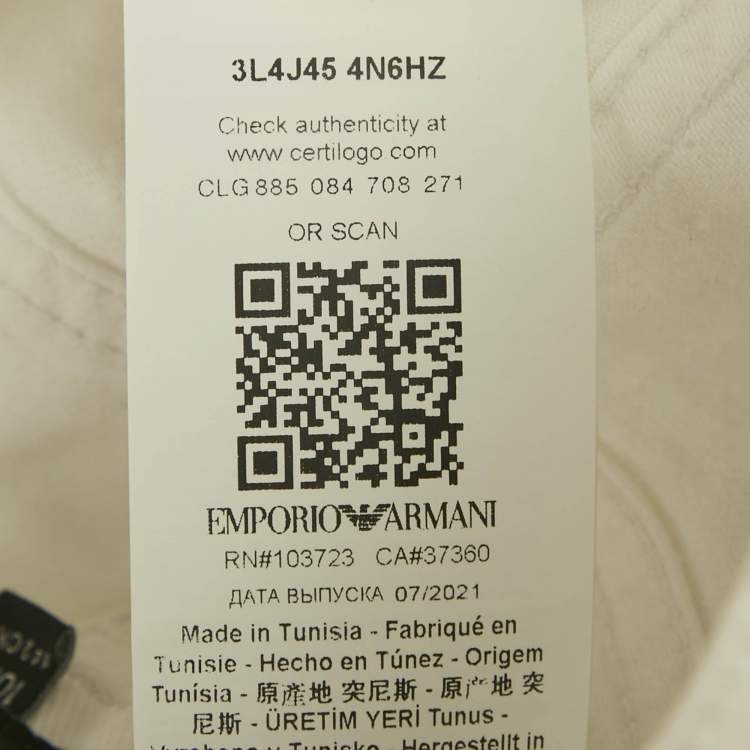 Pre Owned Emporio Armani White Denim Pants 10 Years