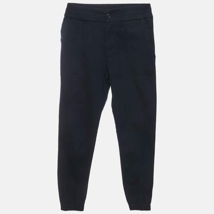 مملوكة مسبقًا Emporio Armani Navy Blue Crepe Blend Trousers 12Yrs