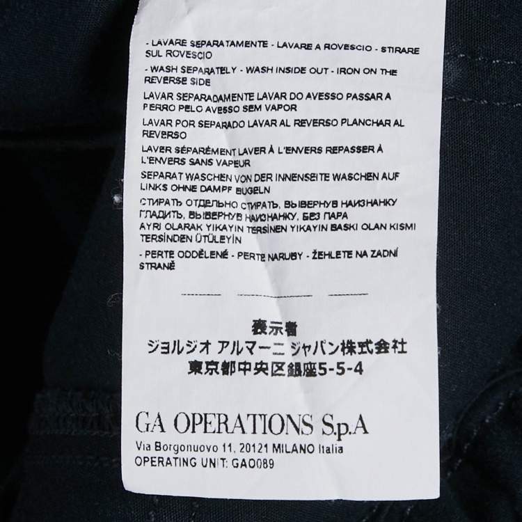 مملوكة مسبقًا Emporio Armani Navy Blue Crepe Blend Trousers 12Yrs