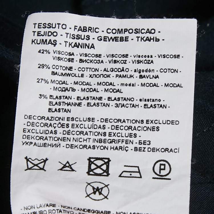 مملوكة مسبقًا Emporio Armani Navy Blue Crepe Blend Trousers 12Yrs