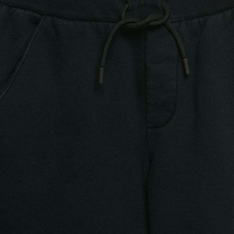 Pre Owned Emporio Armani Kids Navy Blue Side Stripe Cotton Trousers 10Yrs