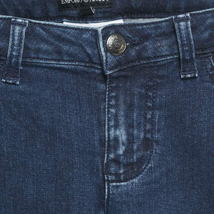 Pre Owned Emporio Armani  Kids Blue Denim Skinny Jeans 10 Yrs Waist 23"