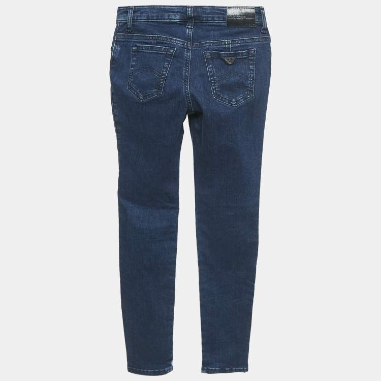 Pre Owned Emporio Armani  Kids Blue Denim Skinny Jeans 10 Yrs Waist 23"