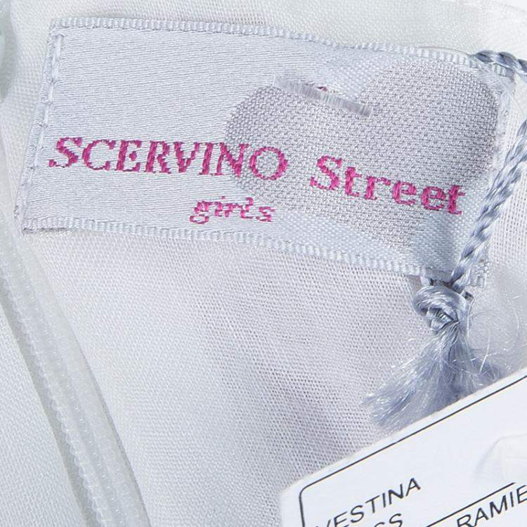 Pre Owned Scervino Street Girls White Bodice Detail Sleeveless Dress 6 Yrs 