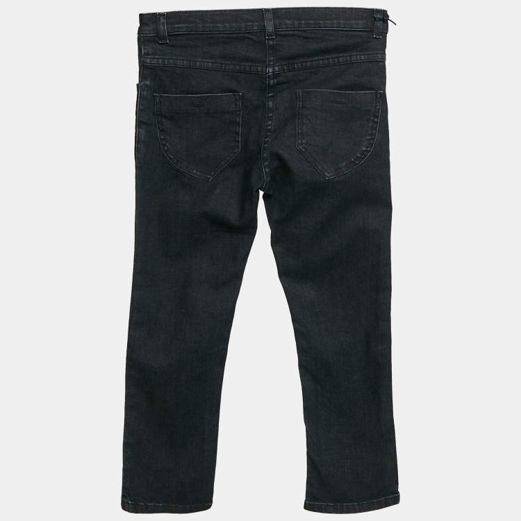 Pre Owned Ermanno Scervino Junior Studded Denim Jeans 8 Yrs Waist 24"