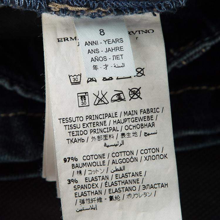Pre Owned Ermanno Scervino Junior Indigo Dark Wash Denim Flared Jeans 8 Yrs