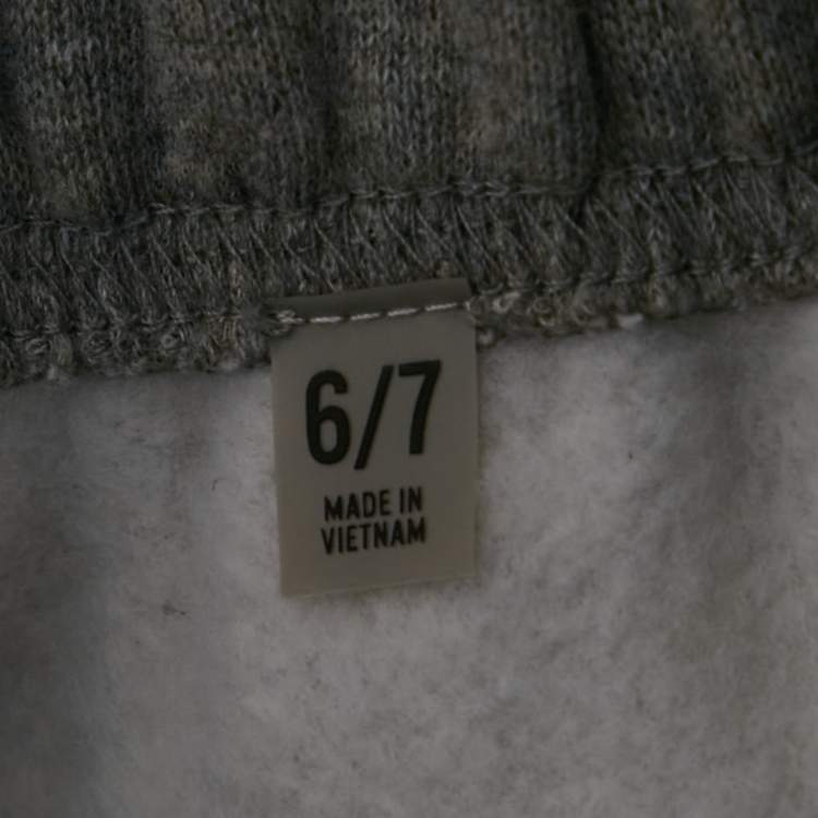 Pre Owned شورت قطني فير أوف جود رمادي مطرز بالشعار 6-7 سنوات