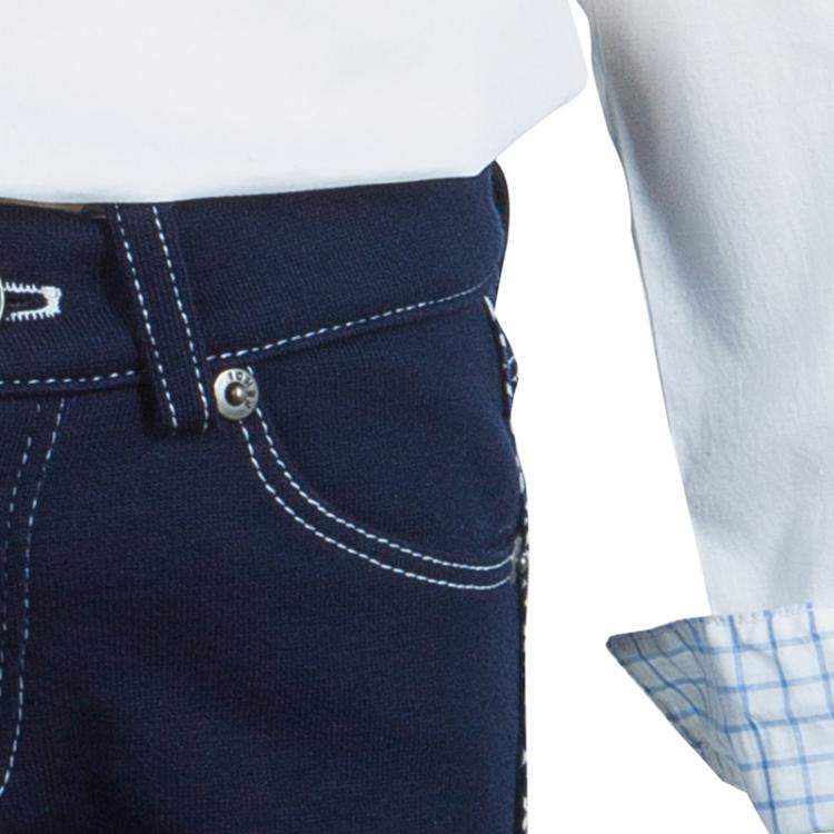Pre Owned Fendi Kids Navy Blue Zucchino Detail Shorts 8 Yrs 