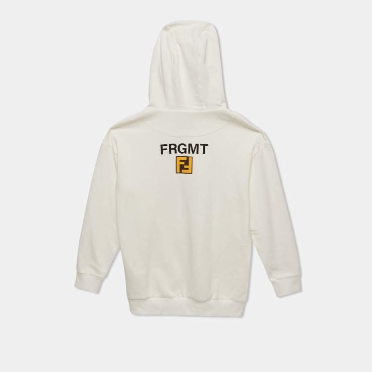 Pre Owned Fendi x FRGMT x Pokémon White Printed Cotton Hoodie 12 Yrs 