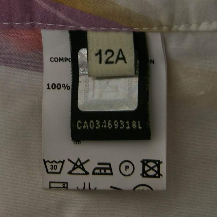 Pre Owned Fendi Kids White Floral Print Cotton Trousers 12 Yrs 