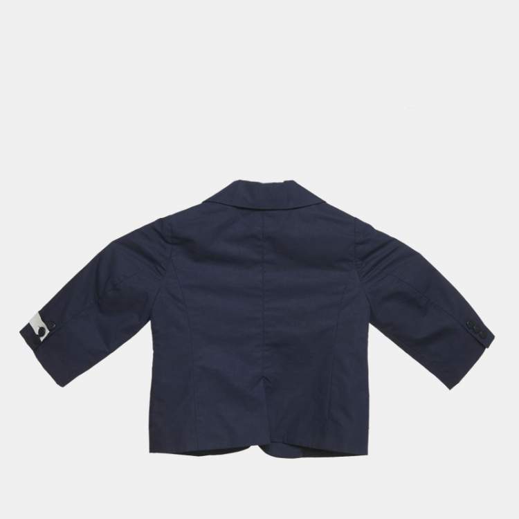 Pre Owned Fendi Kids Midnight Blue Cotton Blazer 9 M