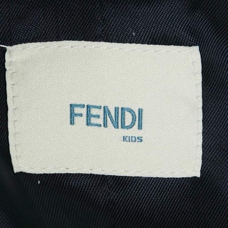 Pre Owned Fendi Kids Midnight Blue Cotton Blazer 9 M