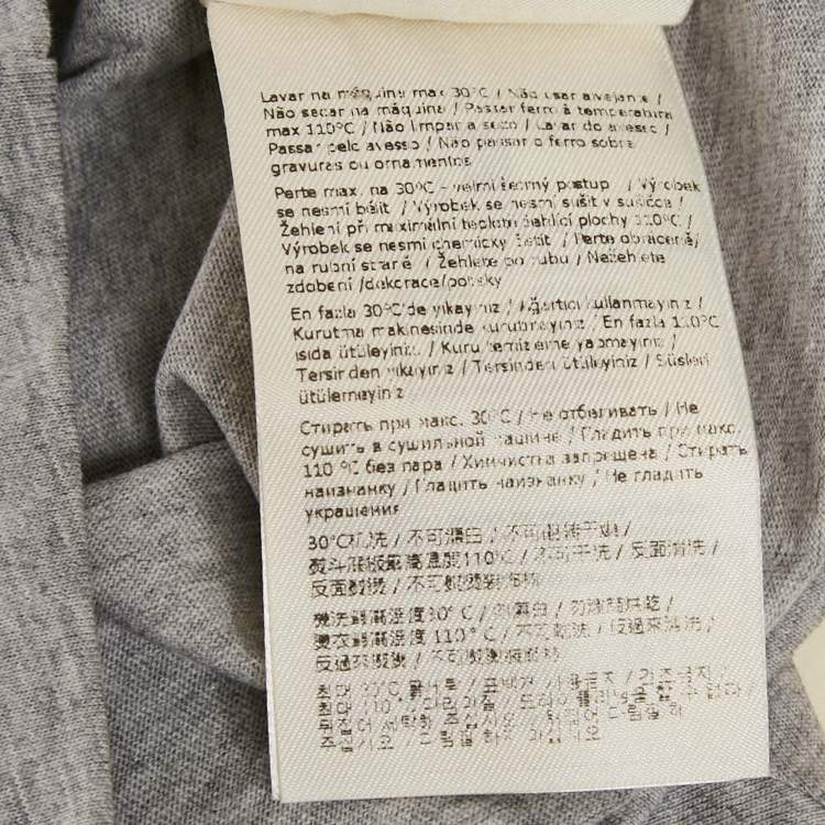 Pre Owned Fendi Kids Yellow/Grey Cotton Knit T-Shirt and Trackpants Set 6M