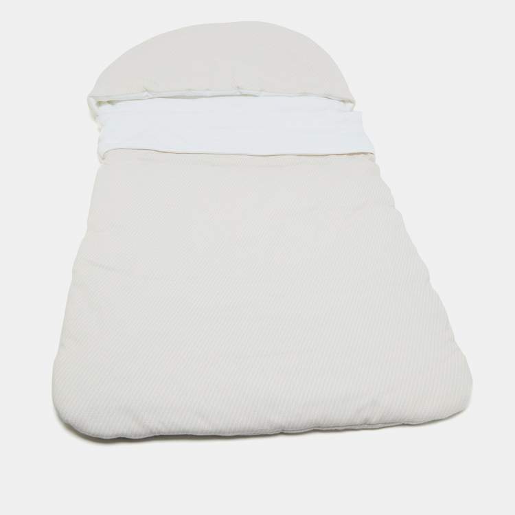 Pre Owned Fendi Kids Cream/White FF Logo Cotton Baby Sleeping Bag