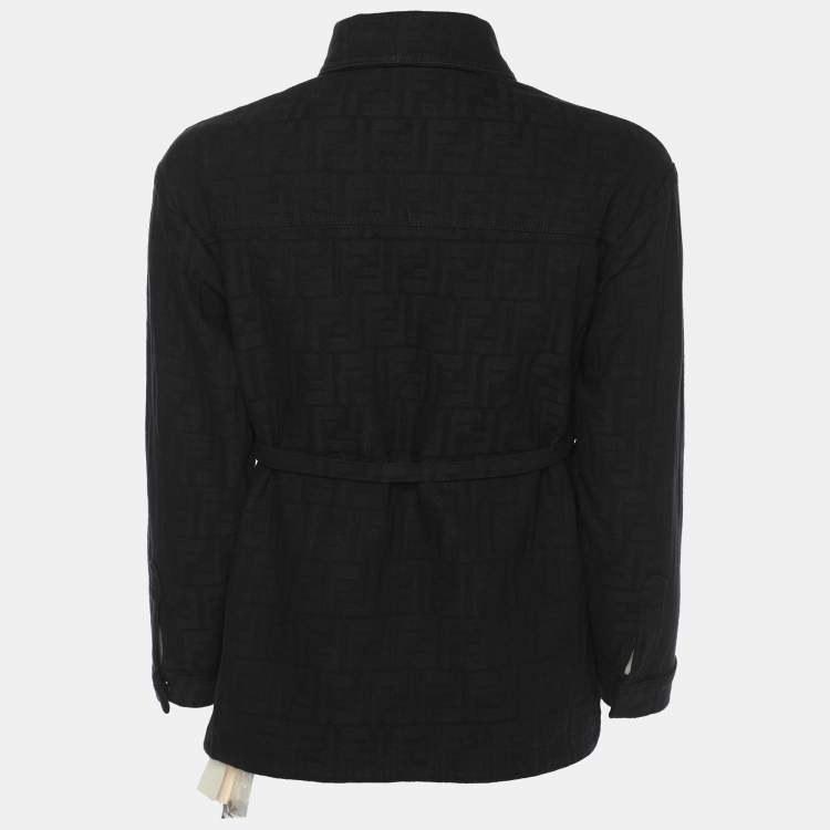 Pre Owned Fendi Black FF Motif Cotton Long Sleeved Jacket 6Yrs