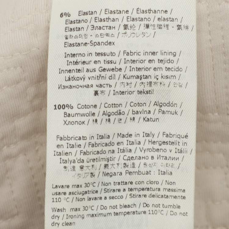 Pre Owned Fendi Light Beige Stretch Cotton Jumpsuit 3 Months