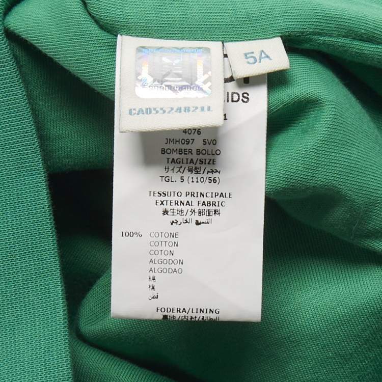 Pre Owned Fendi Kids Green Cotton Varsity Jacket 5Yrs