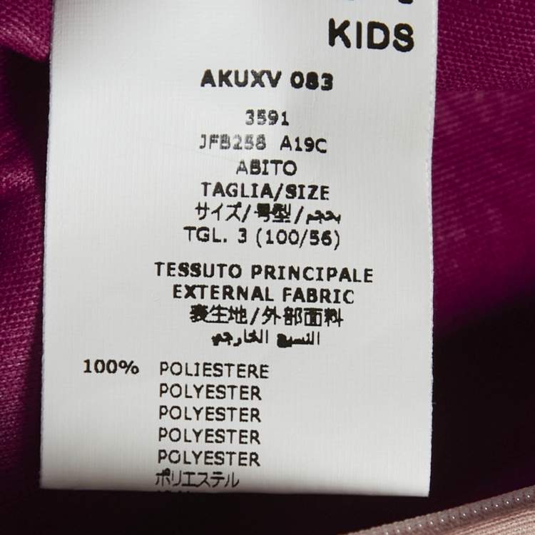 Pre Owned Fendi Kids Pink Neoprene Bow Detail Dress 3 Yrs 