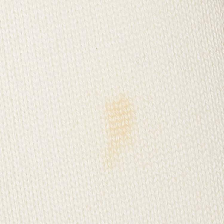 Pre Owned Fendi Kids White Logo Embroidery Long Sleeve Sweater 8 Yrs