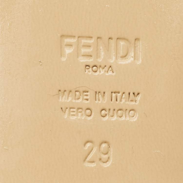 Pre Owned Fendi Brown Zucca Jacquard Ballet Flats Size 29
