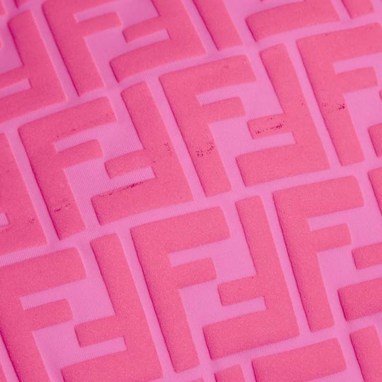 Pre Owned Fendi Kids Pink FF Print Jersey Top and Leggings Set 10Yrs