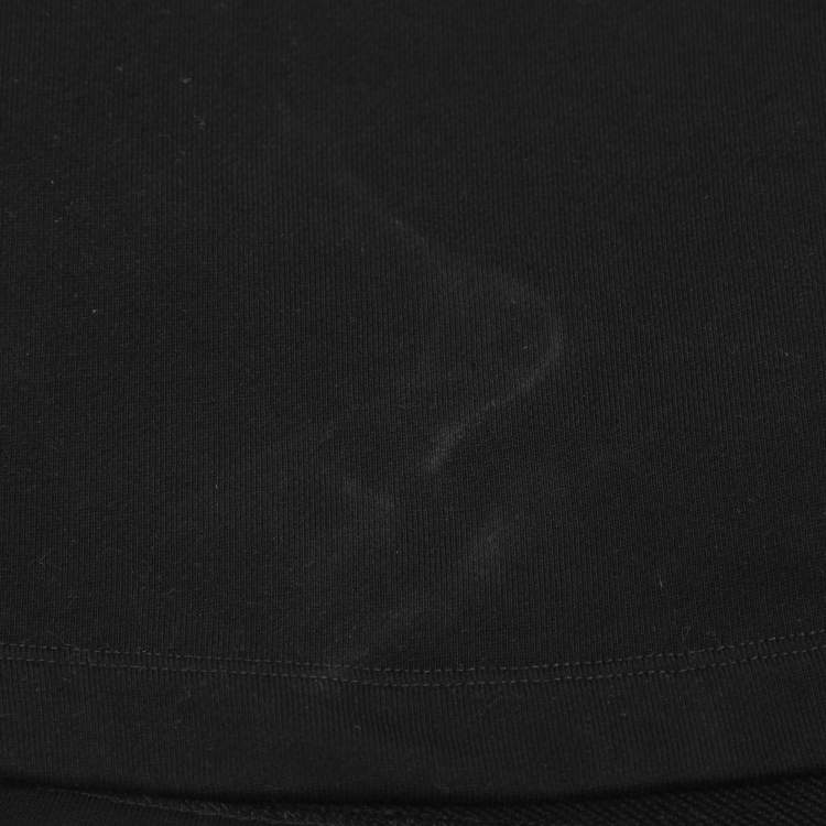 Pre Owned Fendi Black Jersey Logo Print Hoodie Short Dress 6 Years