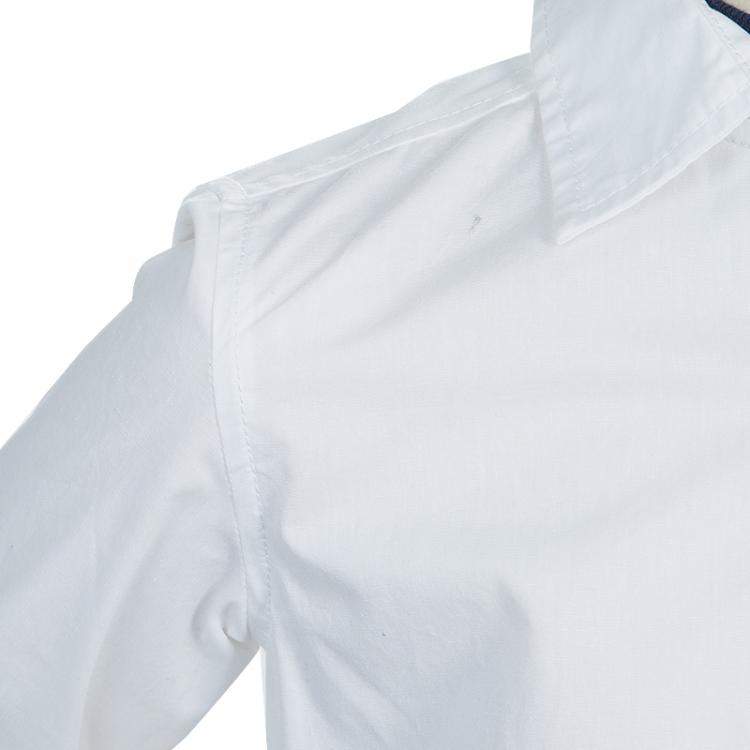 Pre Owned GF Ferre White Checked Detail Shirt 6 Yrs 