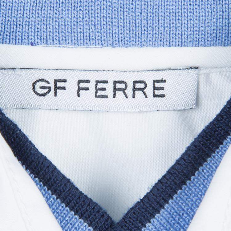 Pre Owned GF Ferre White Checked Detail Shirt 6 Yrs 