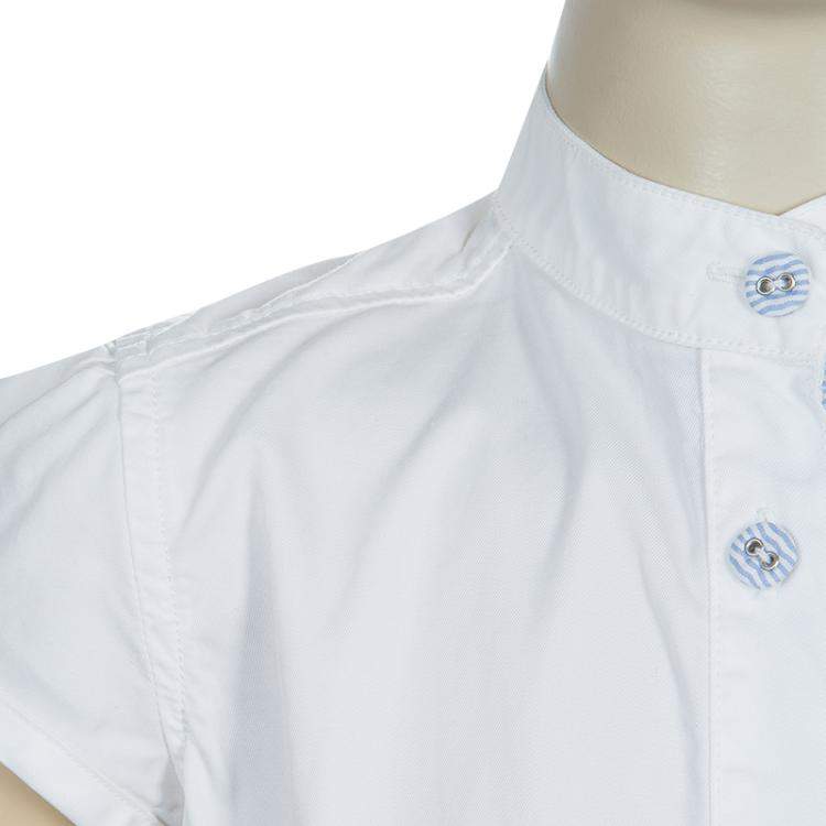Pre Owned GF Ferre White Swarovski Logo Dress 6 Yrs 