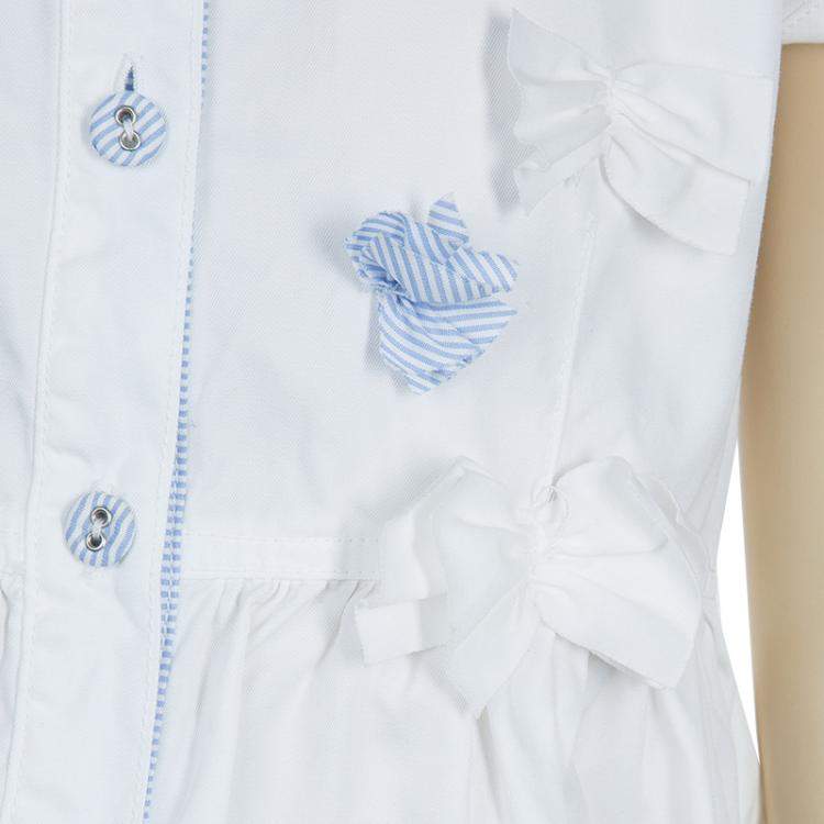 Pre Owned GF Ferre White Swarovski Logo Dress 6 Yrs 