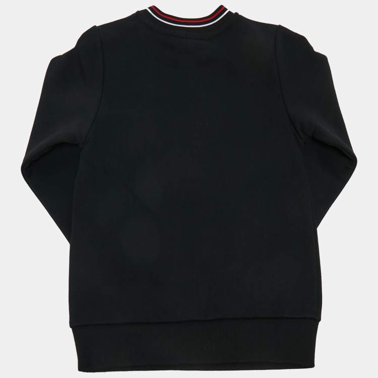 Pre Owned Givenchy Kids Black Side Logo Cotton Sweatpants Set 6Yrs