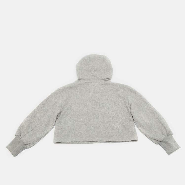 Pre Owned Givenchy Kids Grey Logo Embroidered Cotton Hoodie 6Yrs