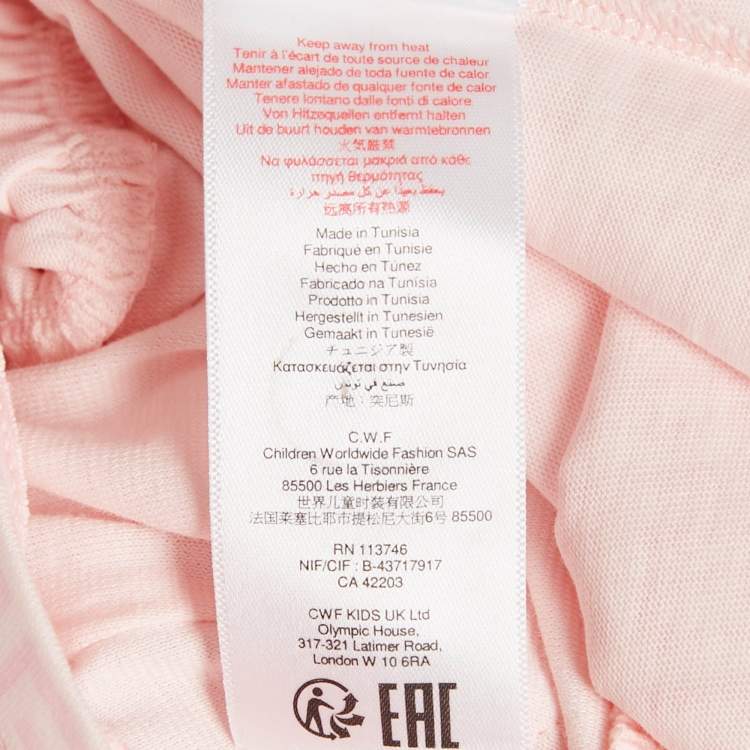Pre Owned Givenchy Kids Pink Monogram Cotton Dress 9M