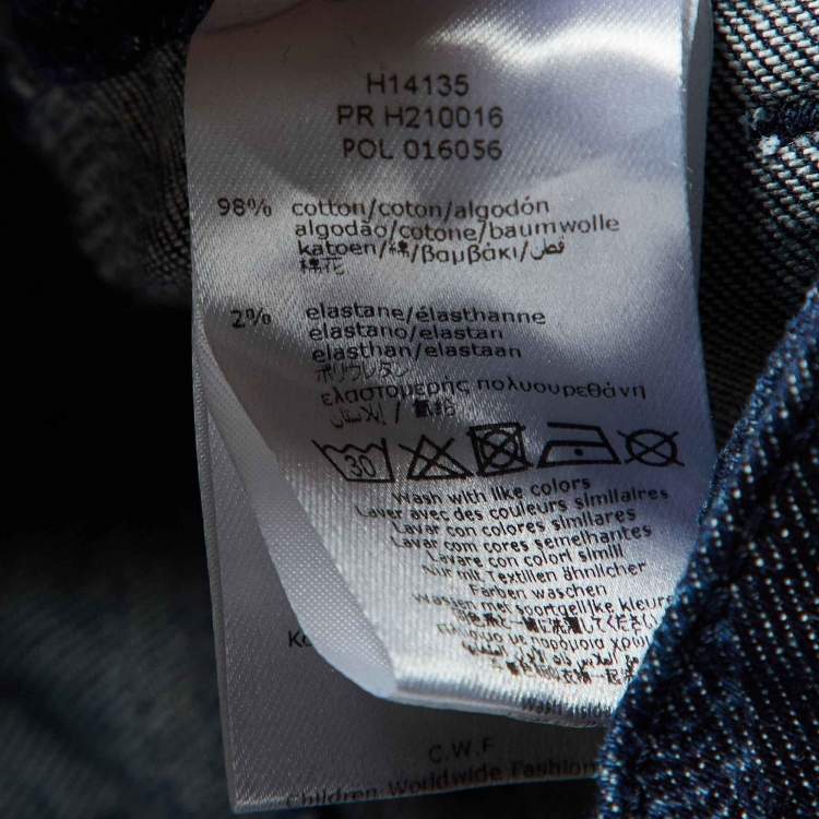 Pre Owned Givenchy Blue Logo Pattern Denim Jeans 6 Yrs