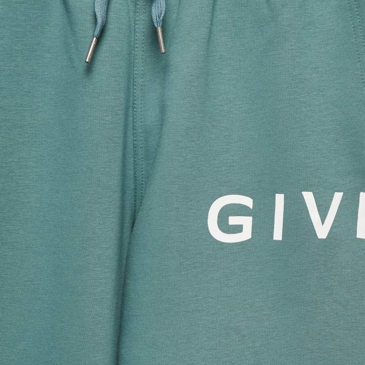 Pre Owned Givenchy Kids Greyish Green Fleece 4G Jogger 12+ Yrs